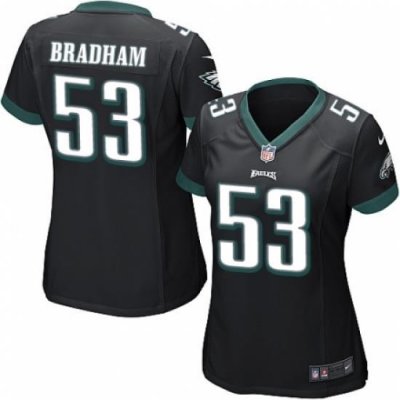 Nike Eagles #53 Nigel Bradham Black Women Game Jersey