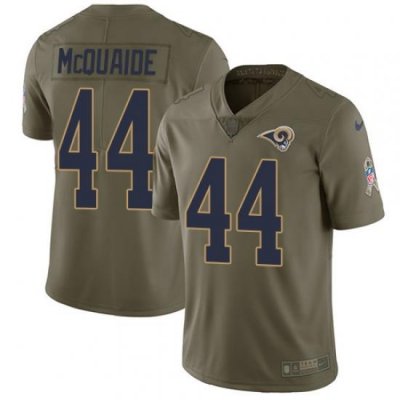 Youth Nike Rams #44 Jacob McQuaide Olive Stitched NFL Limited 2017 Salute to Service Jersey