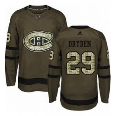 Mens Adidas Montreal Canadiens 29 Ken Dryden Premier Green Salute to Service NHL Jersey