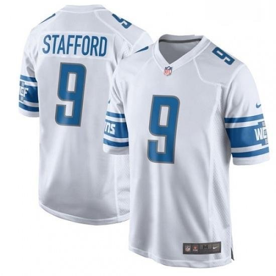 Men Nike Detroit Lions 9 Matthew Stafford Game White NFL Jersey