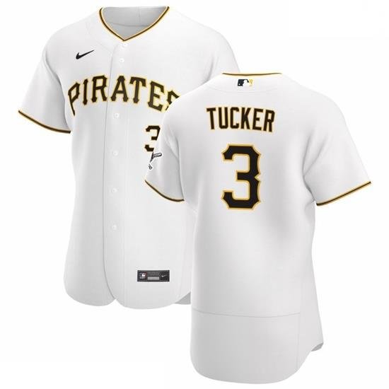 Pittsburgh Pirates 3 Cole Tucker Men Nike White Home 2020 Authentic Player MLB Jersey