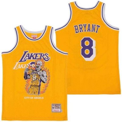 Men Los Angeles Lakers 8 Kobe Bryant skeleton Stitched Jersey