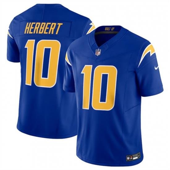 Men Los Angeles Chargers 10 Justin Herbert Royal 2023 F U S E  Vapor Untouchable Limited Stitched Jersey