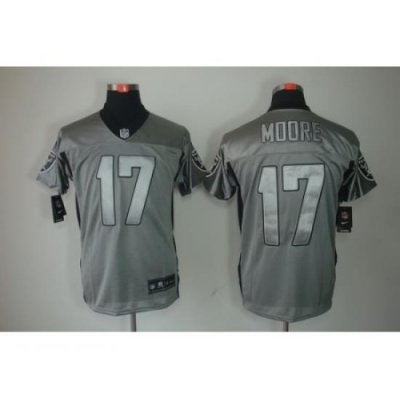 Nike Oakland Raiders 17 Denarius Moore Grey Elite ShadoW NFL Jersey