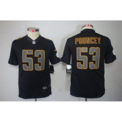 Youth Nike NFL Pittsburgh Steelers #53 Maurkice Pouncey Black Impact Limited Jerseys