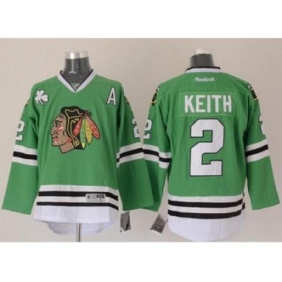 Chicago Blackhawks #2 Duncan Keith Green Stitched NHL Jersey