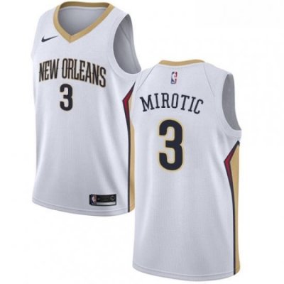 Youth Nike New Orleans Pelicans 3 Nikola Mirotic Authentic White NBA Jersey Association Edition