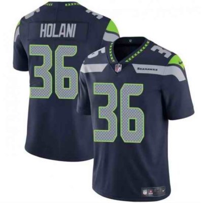 Youth Seattle Seahawks 36 George Holani Navy Vapor Limited Stitched Football Jersey