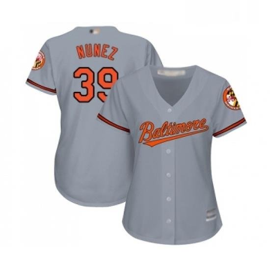 Womens Baltimore Orioles 39 Renato Nunez Replica Grey Road Cool Base Baseball Jersey