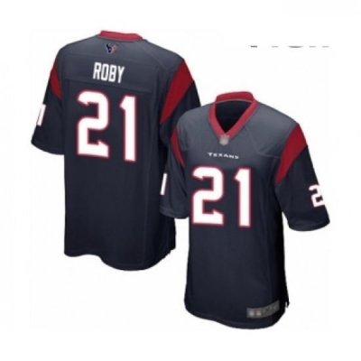 Men Houston Texans 21 Bradley Roby Game Navy Blue Team Color Football Jersey