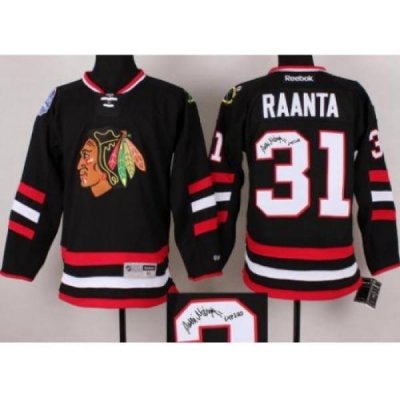 Chicago Blackhawks 31 Antti Raanta Black 2014 Stadium Series Signed Jerseys