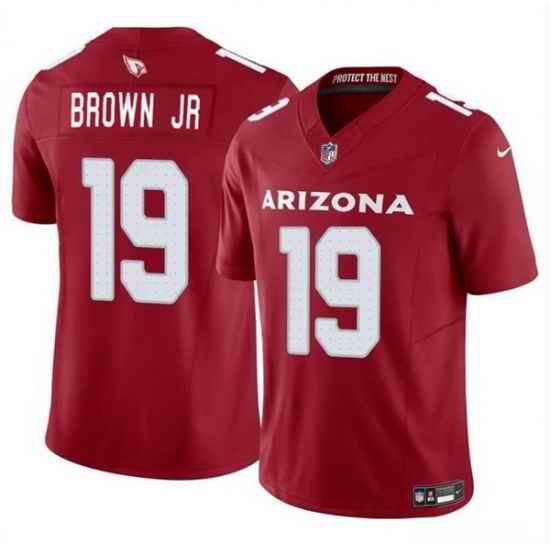 Men Arizona Cardinals 19 Anthony Brown JR Red 2024 F U S E  Vapor Untouchable Limited Stitched