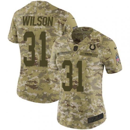 Nike Colts #31 Quincy Wilson Camo Women Stitched NFL Limited 2018 Salute to Service Jersey