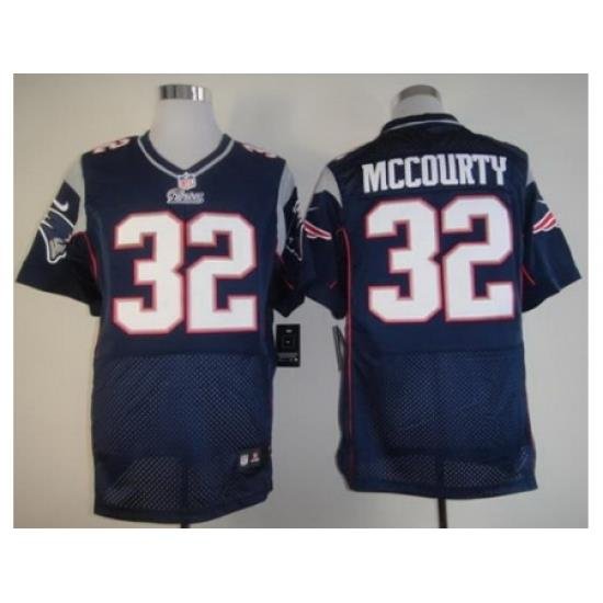 Nike NeW England Patriots 32 Devin Mccourty Blue Elite NFL Jersey