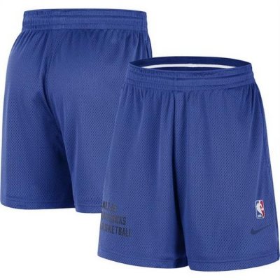 Men Dallas Mavericks Blue Warm Up Performance Practice Shorts