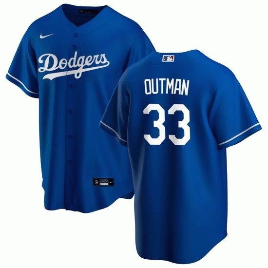 Men Los Angeles Dodgers 33 James Outman Vargas Grey Cool Base Stitched Baseball Jersey  282 29