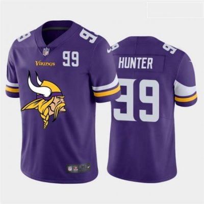 Nike Vikings 99 Danielle Hunter Purple Team Big Logo Number Vapor Untouchable Limited Jersey