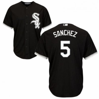 Youth Majestic Chicago White Sox 5 Yolmer Sanchez Authentic Black Alternate Home Cool Base MLB Jersey