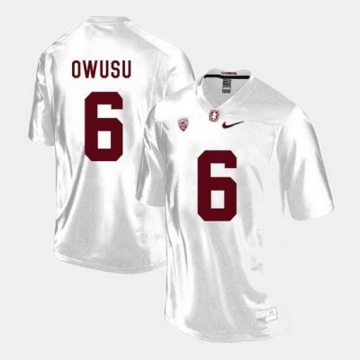 Men Stanford Cardinal Francis Owusu College Football White Jersey