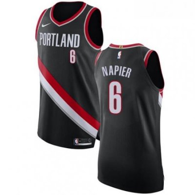 Youth Nike Portland Trail Blazers 6 Shabazz Napier Authentic Black Road NBA Jersey Icon Edition