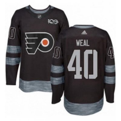 Mens Adidas Philadelphia Flyers 40 Jordan Weal Premier Black 1917 2017 100th Anniversary NHL Jersey