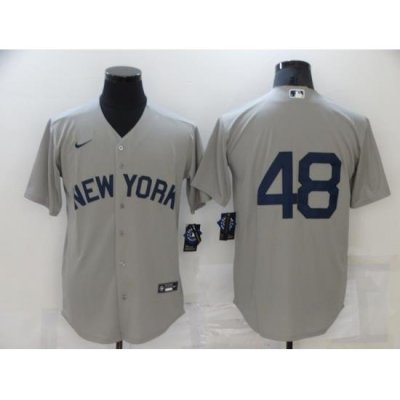 Men NeW York Yankees 48 Anthony Rizzo Gray Game 2021 Field of Dreams Jersey