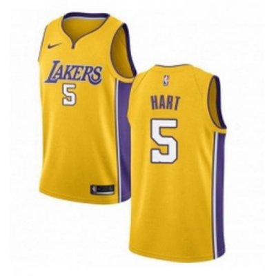 Womens Nike Los Angeles Lakers 5 Josh Hart Swingman Gold Home NBA Jersey Icon Edition