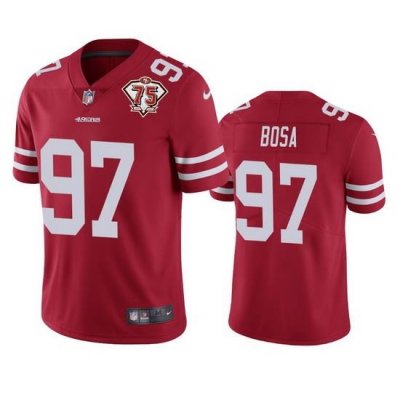 Nike San Francisco 49ers 97 Nick Bosa Red Men 75th Anniversary Stitched NFL Vapor Untouchable Limited Jersey