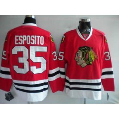 Chicago Blackhawks #35 Tony Esposito Hockey red Jersey