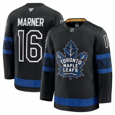 Men Toronto Maple Leafs Active Player Custom Black 2024 25 Alternate Stitched Hockey Jersey