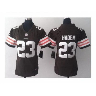 Nike Women Jerseys Cleveland BroWns #23 Joe Haden broWn