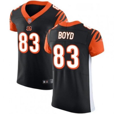 Mens Nike Cincinnati Bengals 83 Tyler Boyd Black Team Color Vapor Untouchable Elite Player NFL Jersey