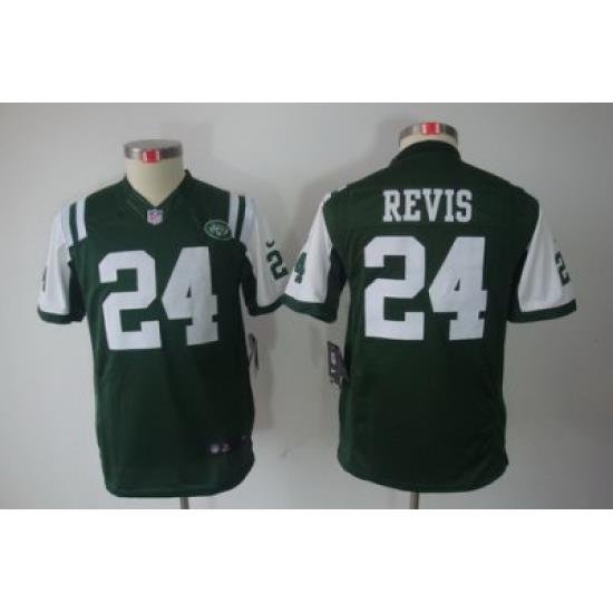 Nike Youth NeW York Jets #24 Revis Green Limited Jerseys