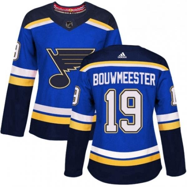 Womens Adidas St Louis Blues 19 Jay Bouwmeester Premier Royal Blue Home NHL Jersey