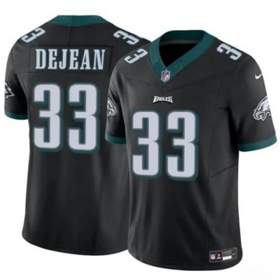 Youth Philadelphia Eagles 33 Cooper DeJean Black 2024 Draft F U S E Vapor Untouchable Limited Stitched Football Jersey