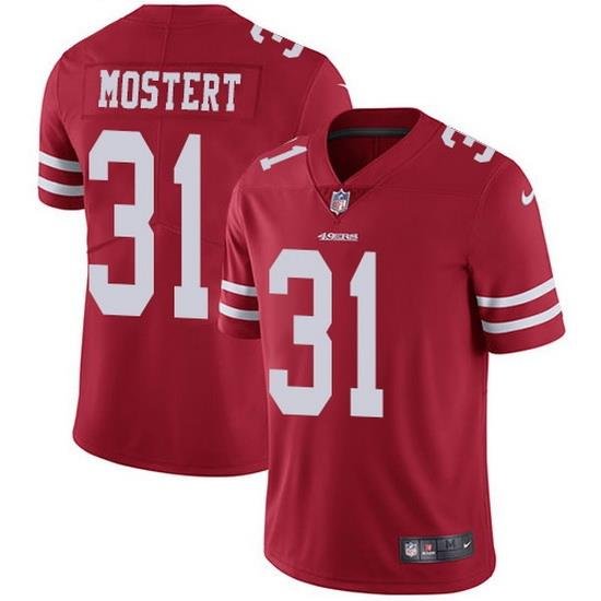 Nike 49ers 31 Raheem Mostert Red Team Color Men Stitched NFL Vapor Untouchable Limited Jersey