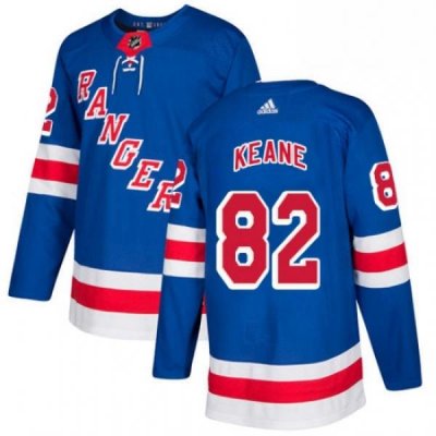 Mens Adidas New York Rangers 82 Joey Keane Premier Royal Blue Home NHL Jersey