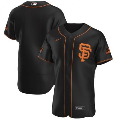 Men San Francisco Giants Men Nike Black Alternate 2020 Flex Base Team MLB Jersey