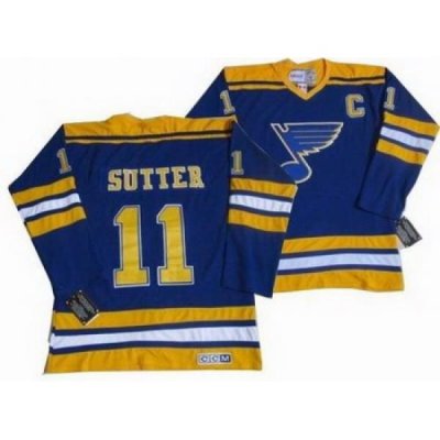 St.Louis Blues #11 Brian Sutter CCM Blue Jersey