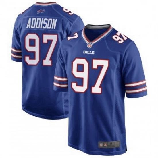 Men Buffalo Bills Mario Addison Royal Blue Game Team Color Jersey By Nike