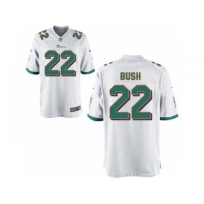 Nike Miami Dolphins 22 Reggie Bush White Game NFL Jersey