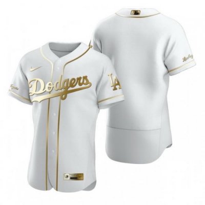 Los Angeles Dodgers Blank White Nike Mens Authentic Golden Edition MLB Jersey