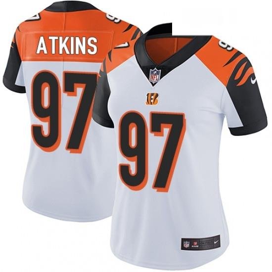 Womens Nike Cincinnati Bengals 97 Geno Atkins Vapor Untouchable Limited White NFL Jersey