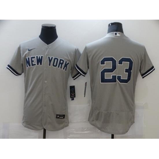 Men Nike NeW York Yankees 23 Don Mattingly Gray MLB Jersey