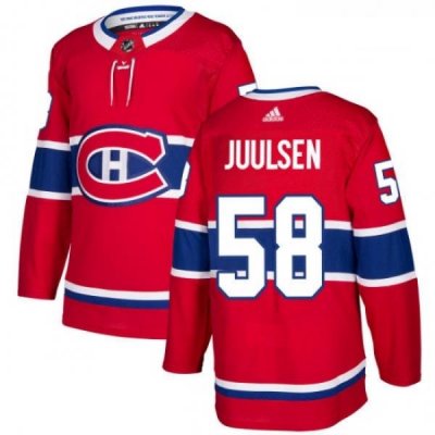 Youth Adidas Montreal Canadiens 58 Noah Juulsen Authentic Red Home NHL Jersey