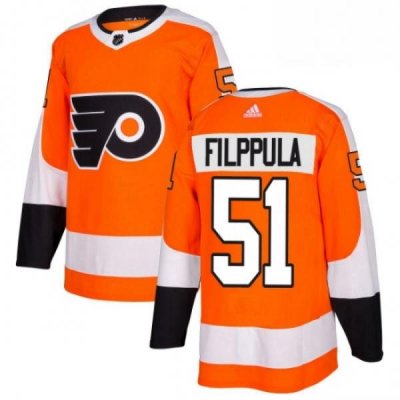 Mens Adidas Philadelphia Flyers 51 Valtteri Filppula Authentic Orange Home NHL Jersey