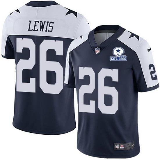 Nike Cowboys 26 Jourdan Lewis Navy Blue Thanksgiving Men Stitched With Established In 1960 Patch NFL Vapor Untouchable Limited Throwback Jersey