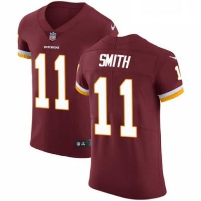 Mens Nike Washington Redskins 11 Alex Smith Burgundy Red Team Color Vapor Untouchable Elite Player NFL Jersey