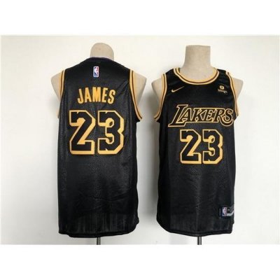 Men Los Angeles Lakers 23 LeBron James Black Stitched Basketball Jersey