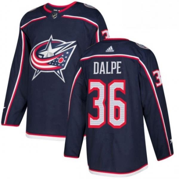 Mens Adidas Columbus Blue Jackets 36 Zac Dalpe Authentic Navy Blue Home NHL Jersey